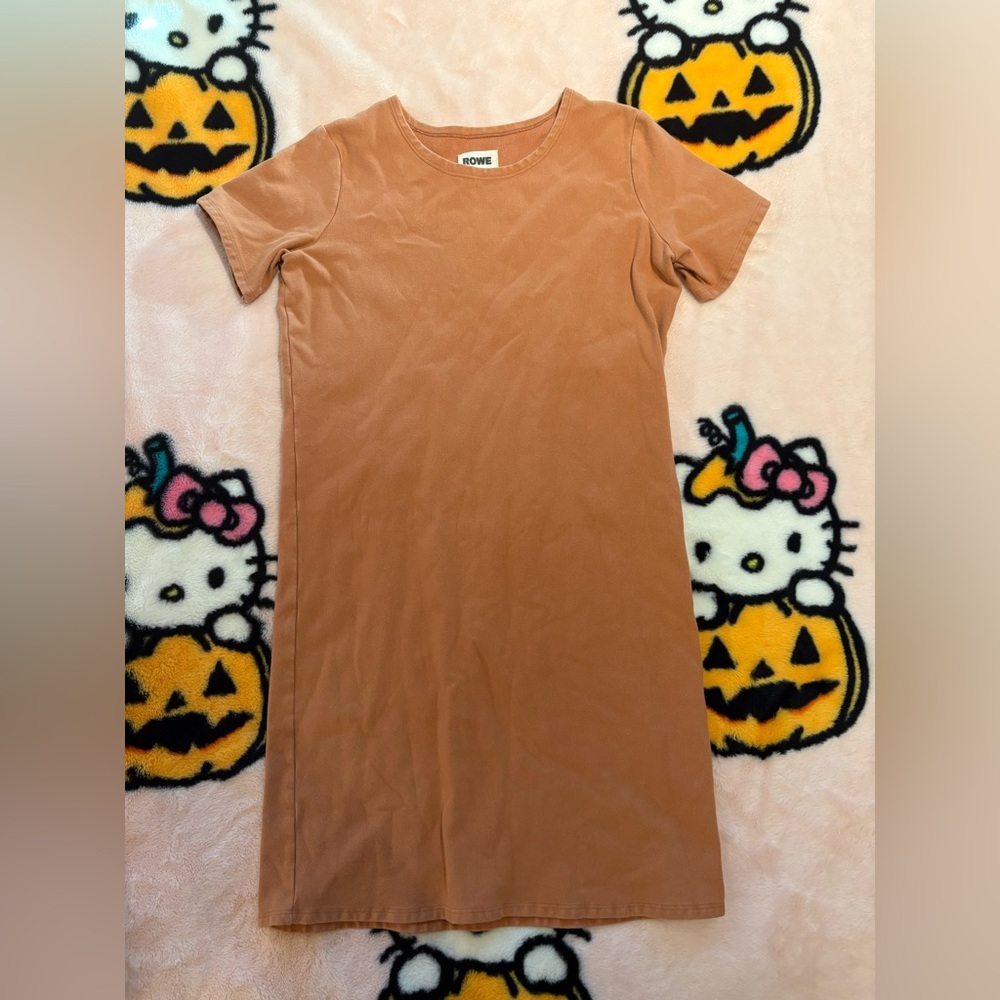 ROWE Made in Canada Tan T-Shirt Dress | Minimalist Casual